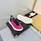 CHANEL 26S PLATFORM SNEAKERS IN PINK SUEDE WITH CC LOGO