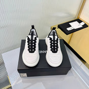 CHANEL 26S PLATFORM SNEAKERS IN WHITE SUEDE WITH CC LOGO