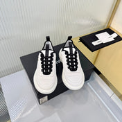 CHANEL 26S PLATFORM SNEAKERS IN WHITE SUEDE WITH CC LOGO