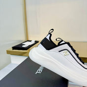 CHANEL 26S PLATFORM SNEAKERS IN WHITE CALFSKIN