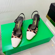 CHANEL 26S HIGH-HEEL SLINGBACKS 50 MM IN WHITE PATENT CALFSKIN WITH LIGHT PINKISH BEIGE PONY HAIR