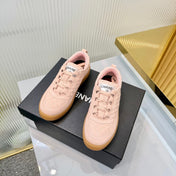 CHANEL 26S SNEAKERS IN LIGHT PINK SUEDE