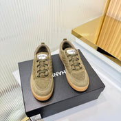 CHANEL 26S SNEAKERS IN MOSS GREEN SUEDE