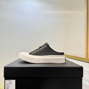 CHANEL 26S MULE SNEAKERS IN BLACK CHECKERED WOVEN DENIM FABRIC STYLE 5