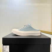 CHANEL 26S MULE SNEAKERS IN LIGHT BLUE WOVEN FABRIC STYLE 3