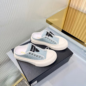 CHANEL 26S MULE SNEAKERS IN LIGHT BLUE WOVEN FABRIC STYLE 3