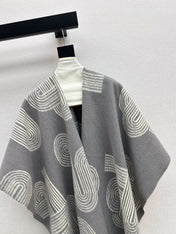 HERMES 25S JACQUARD CAPE COAT 320