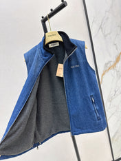 MIUMIU 26S SLEEVELESS DENIM JACKET 958