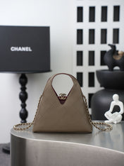 CHANEL 26S SHOPPING BAG MEDIUM 23 IN BROWN LAMBSKIN GOLD HARDWARE