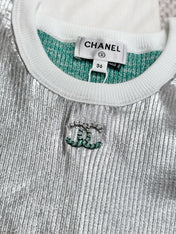 CC 25 Short Sleeves T- shirt Silver Cotton