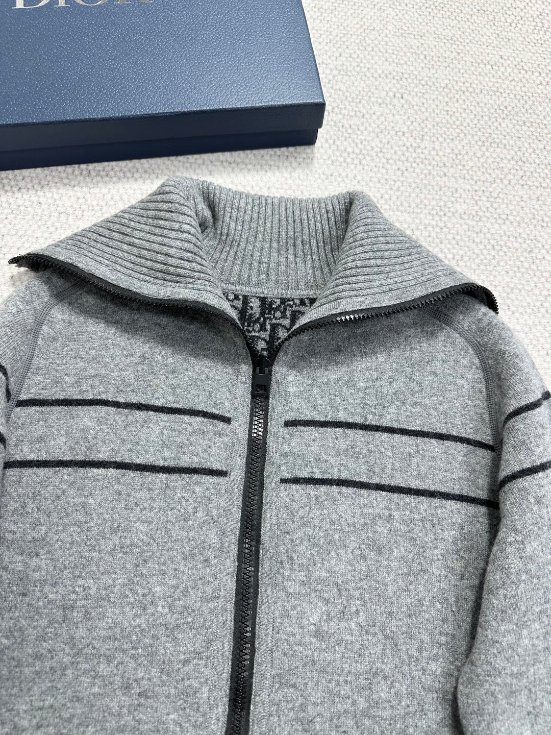 DIOR 26S REVERSIBLE CASHMERE NOTCHED-COLLAR JACKET 975