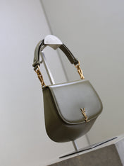 YSL 25S MINI VOLTAIRE 21 IN DEEP MUSK CALFSKIN SAINT LAURENT GOLD HARDWARE