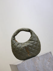 YSL 25S ICARE BABY 17 IN DARK OLIVE QUILTED CALFSKIN GOLD HARDWARE