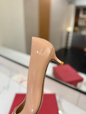 VALENTINO 26S HIGH HEELS 45 MM IN NUDE PATENT CALFSKIN