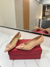VALENTINO 26S HIGH HEELS 45 MM IN NUDE PATENT CALFSKIN