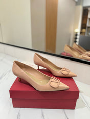 VALENTINO 26S HIGH HEELS 45 MM IN NUDE PATENT CALFSKIN