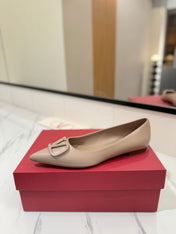 VALENTINO 26S BALLET FLATS IN NUDE SMOOTH CALFSKIN