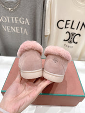 LP 25S SUMMER CHARMS WALK LOAFERS IN BABY PINK SUEDE AND FLEECE
