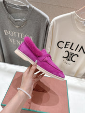 LP 25S SUMMER CHARMS WALK LOAFERS IN FUCHSIA SUEDE AND FLEECE