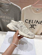 DIOR CHRONO SNEAKER 25S IN CREAM WHITE LAMBSKIN AND MESH FABRIC STYLE 8