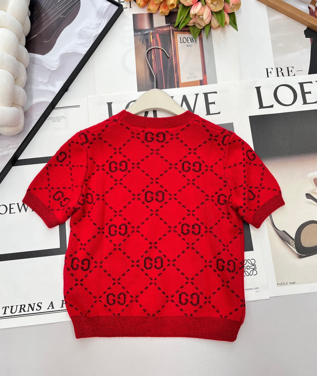GUCCI SHORT-SLEEVE KNIT TOP STYLE 24
