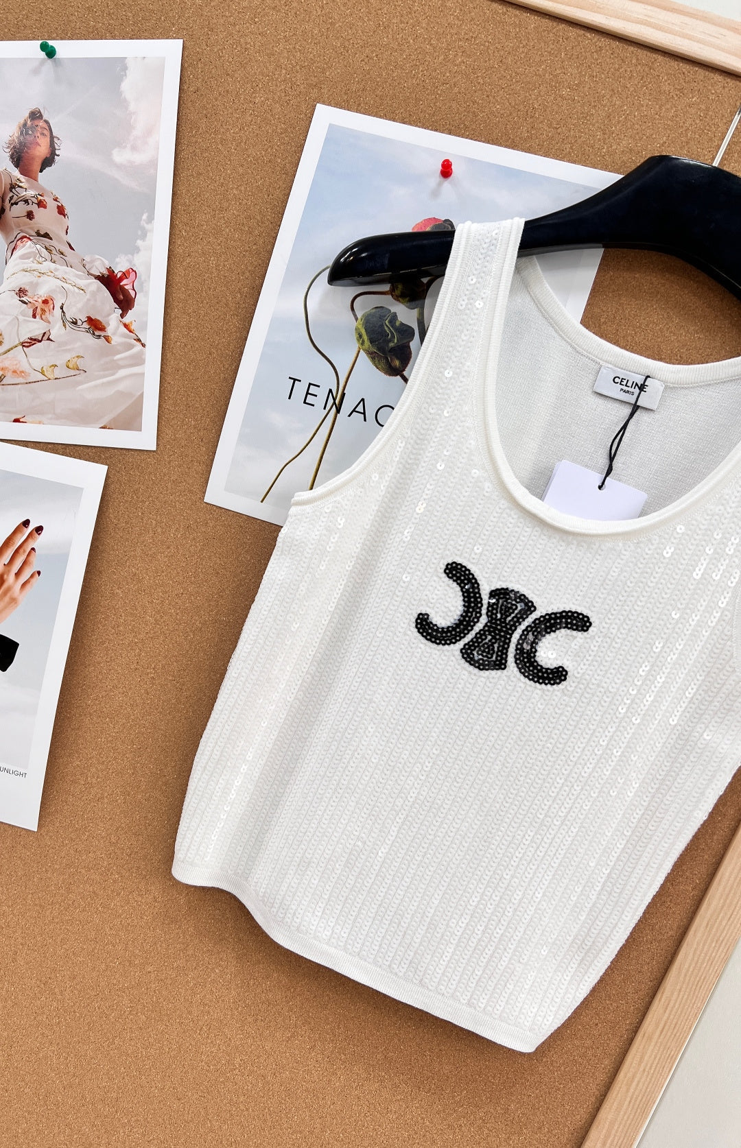 CELINE 26S SEQUIN KNIT TANK TOP 143