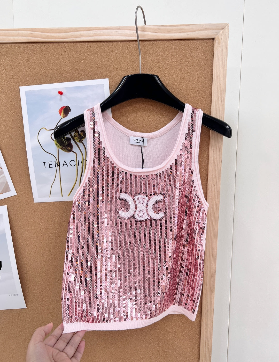 CELINE 26S SEQUIN KNIT TANK TOP 141