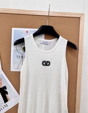 VALENTINO 26S EMBELLISHED SLEEVELESS SWEATER STYLE 88