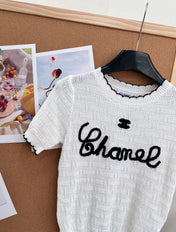 CHANEL 26S SHORT-SLEEVE KNIT TOP STYLE 1148