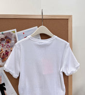MIUMIU 26S LACE TRIM KNIT CROPPED TOP 1190