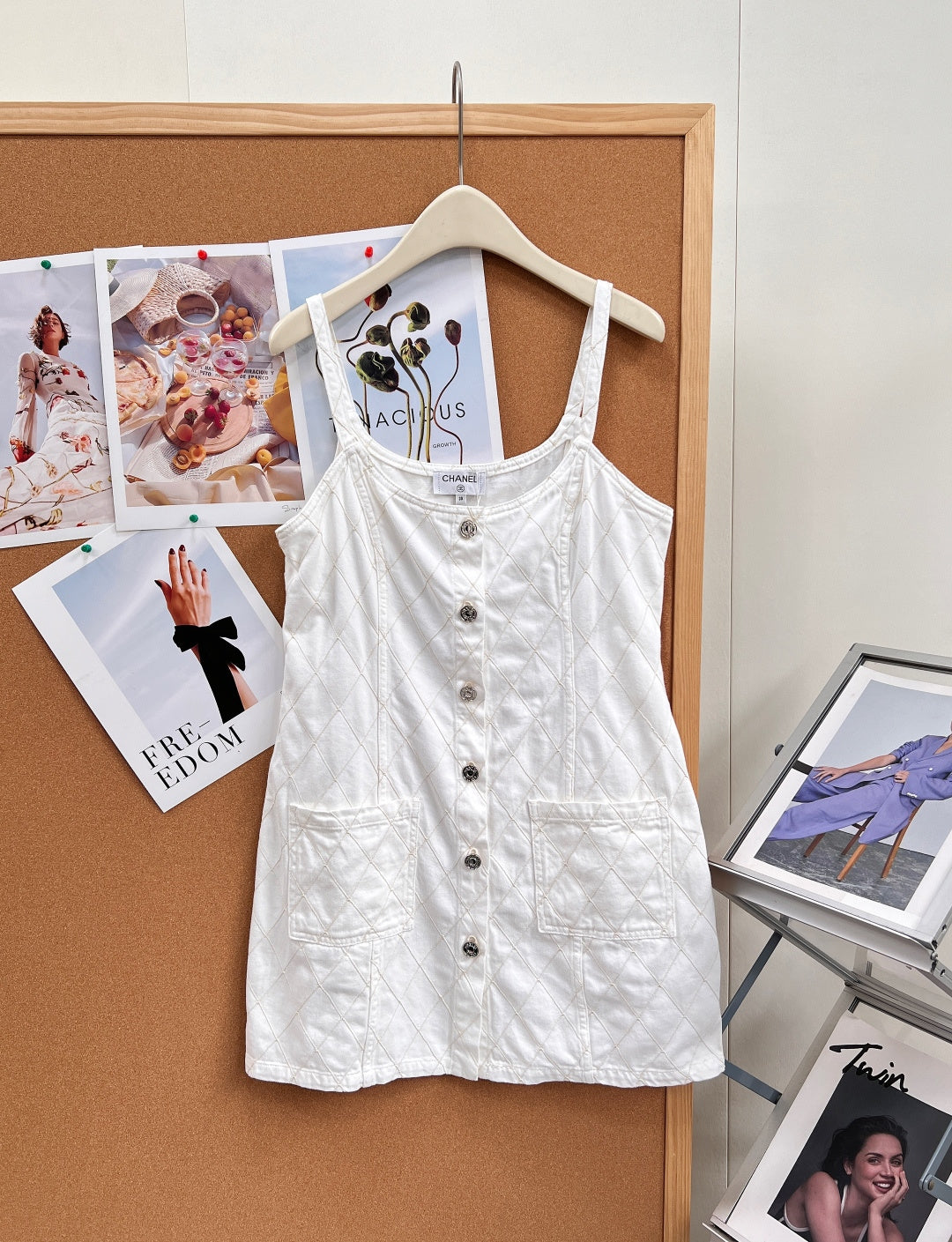 CHANEL 26S DENIM CAMI DRESS 1411