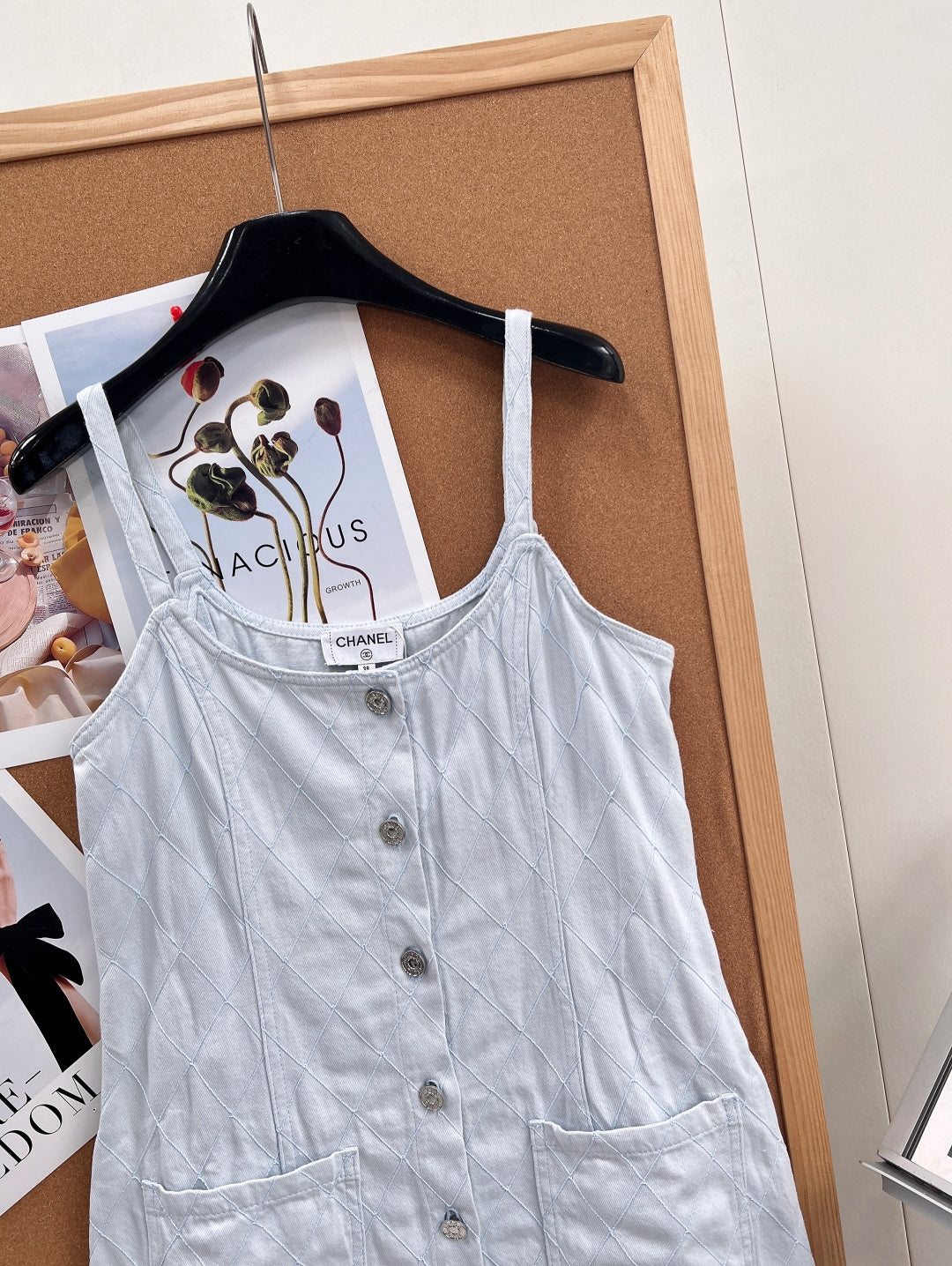 CHANEL 26S DENIM CAMI DRESS 1410