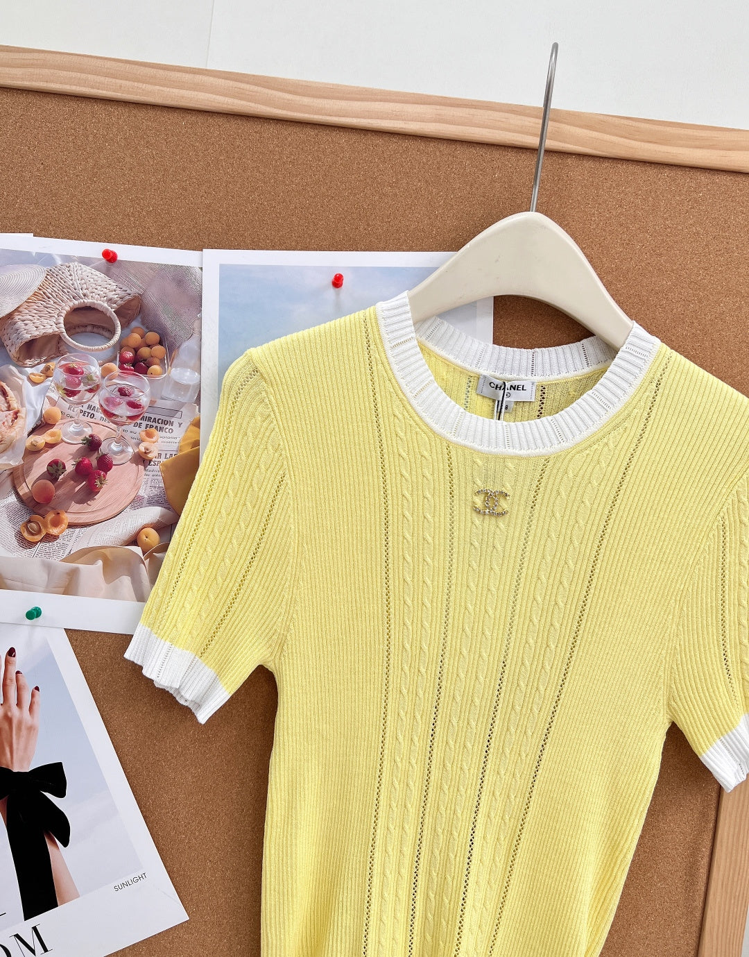 CHANEL 26S SHORT SLEEVE KNIT TOP 1610