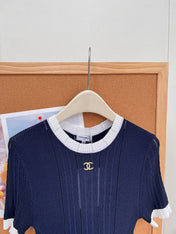 CHANEL 26S SHORT SLEEVE KNIT TOP 1609