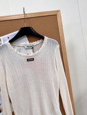 MIUMIU 26S LONG-SLEEVE KNIT TOP 1329