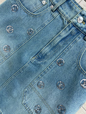 LV 25S DENIM MINI SKIRT 2877