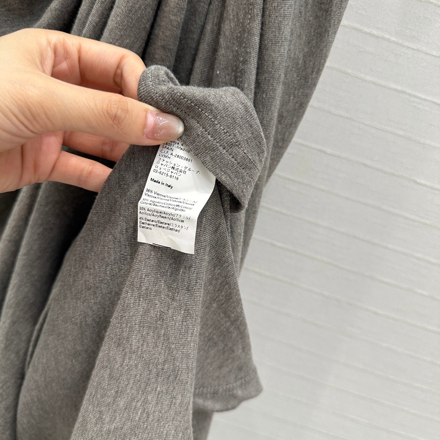 Loewe 25 Knotted Short-sleeved Dress Gray Viscose