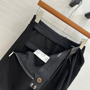 Loewe 25 Draped Skirt Black Polyester Fiber