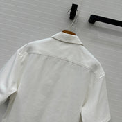 Loewe Denim Short-sleeved Shirt White Cotton