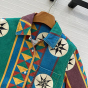 Loewe Short-sleeved Denim Shirt Multicolor Cotton