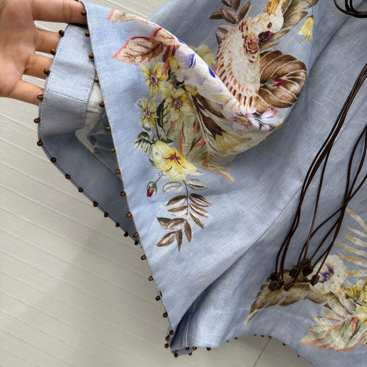 ZIMMER LAVENDER GRAY PATTERNED SHORTS 264427