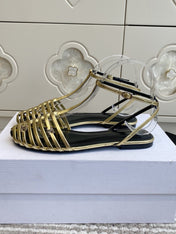 CELINE 26S CLEA TRIOMPHE GLADIATOR SANDALS IN GOLD LAMBSKIN