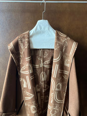 HERMES 25S REVERSIBLE LONG HOODED COAT 046