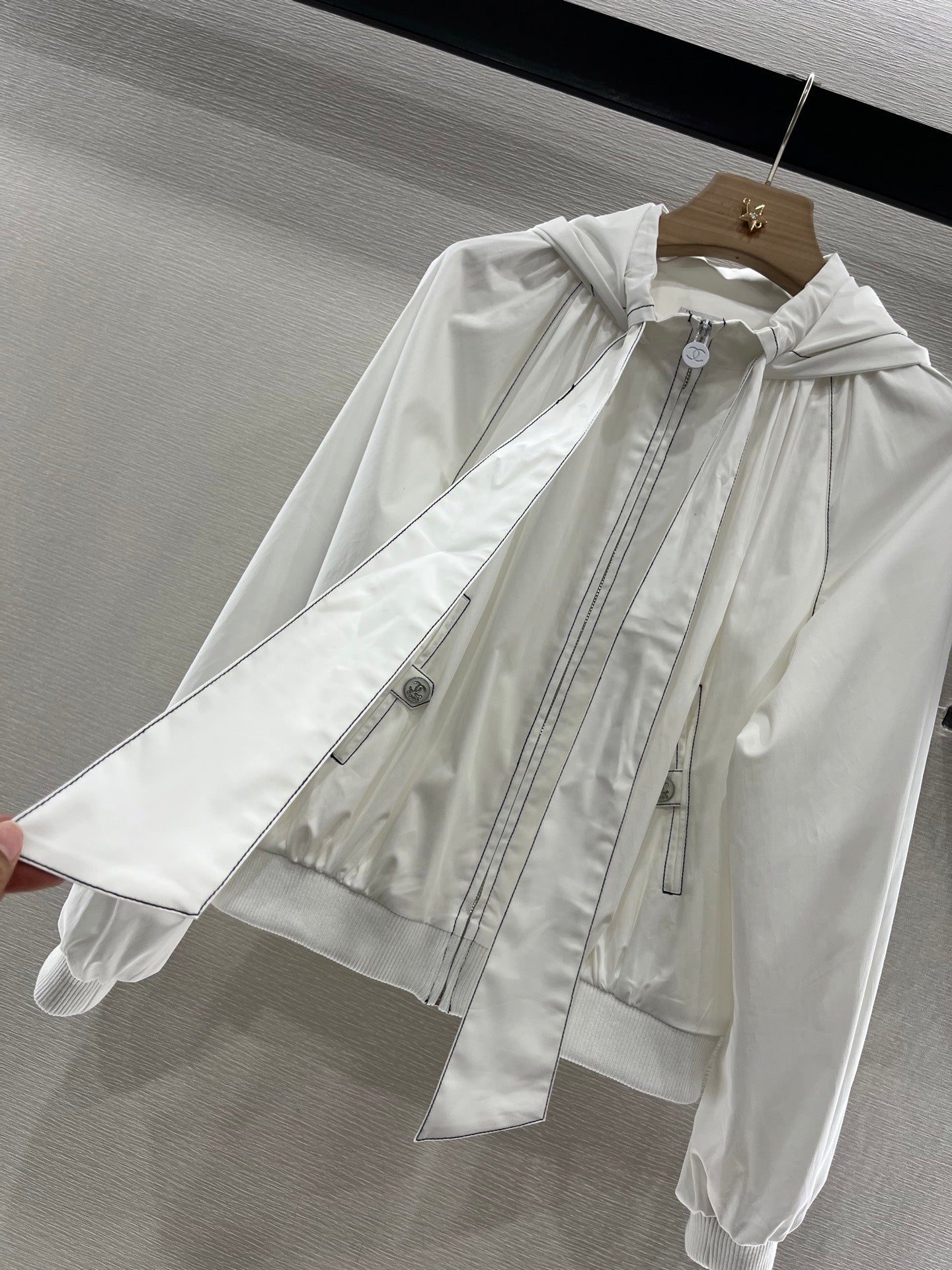 CHANEL 25S HOODED JACKET IN COTTON 264977
