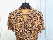 DIOR 25S SILK LEOPARD PRINT DRESS 678
