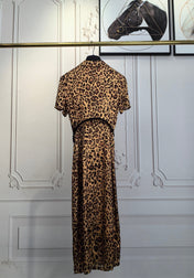 DIOR 25S SILK LEOPARD PRINT DRESS 678
