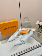 6AM HIGH HEELS 55 MM IN WHITE LAMBSKIN