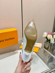 6AM SLINGBACK HIGH HEELS 55 MM IN WHITE LAMBSKIN