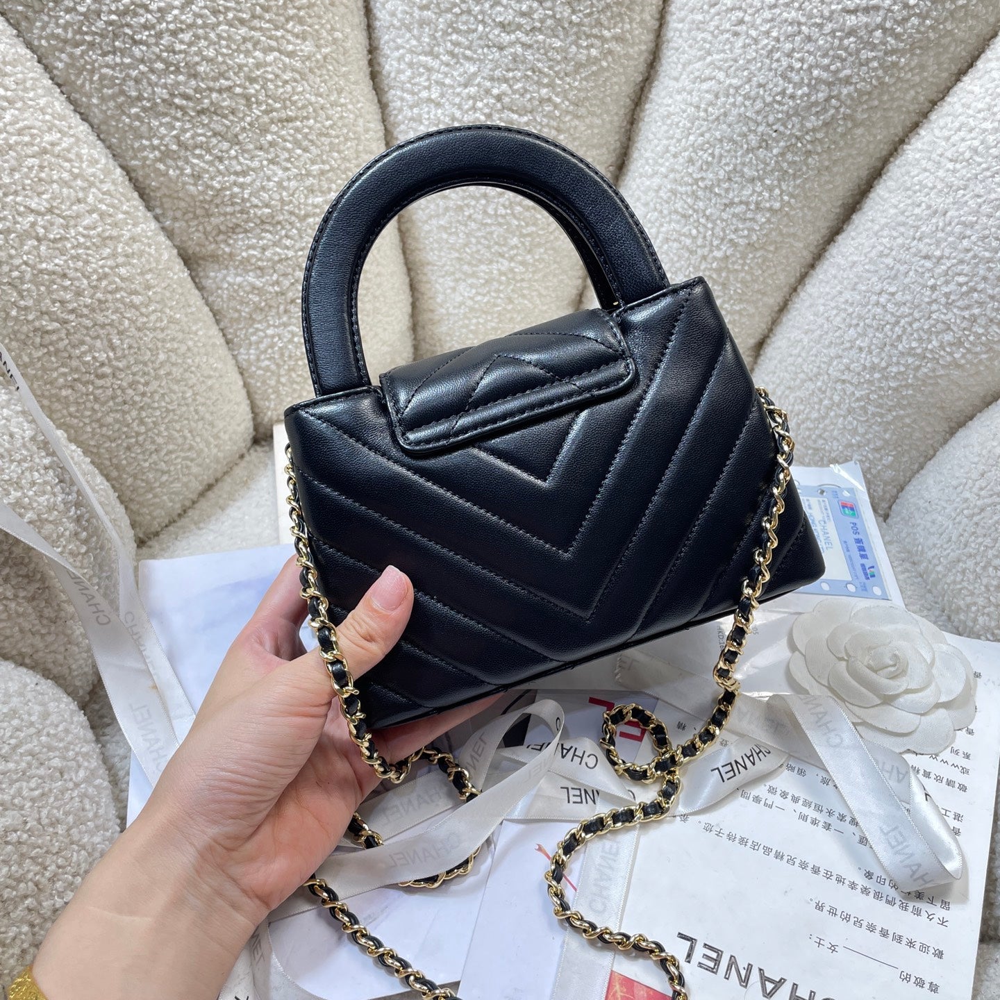CHANEL 26S MINI KELLY BAG 19 IN BLACK CALFSKIN