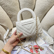 CHANEL 26S MINI KELLY BAG 19 IN WHITE CALFSKIN